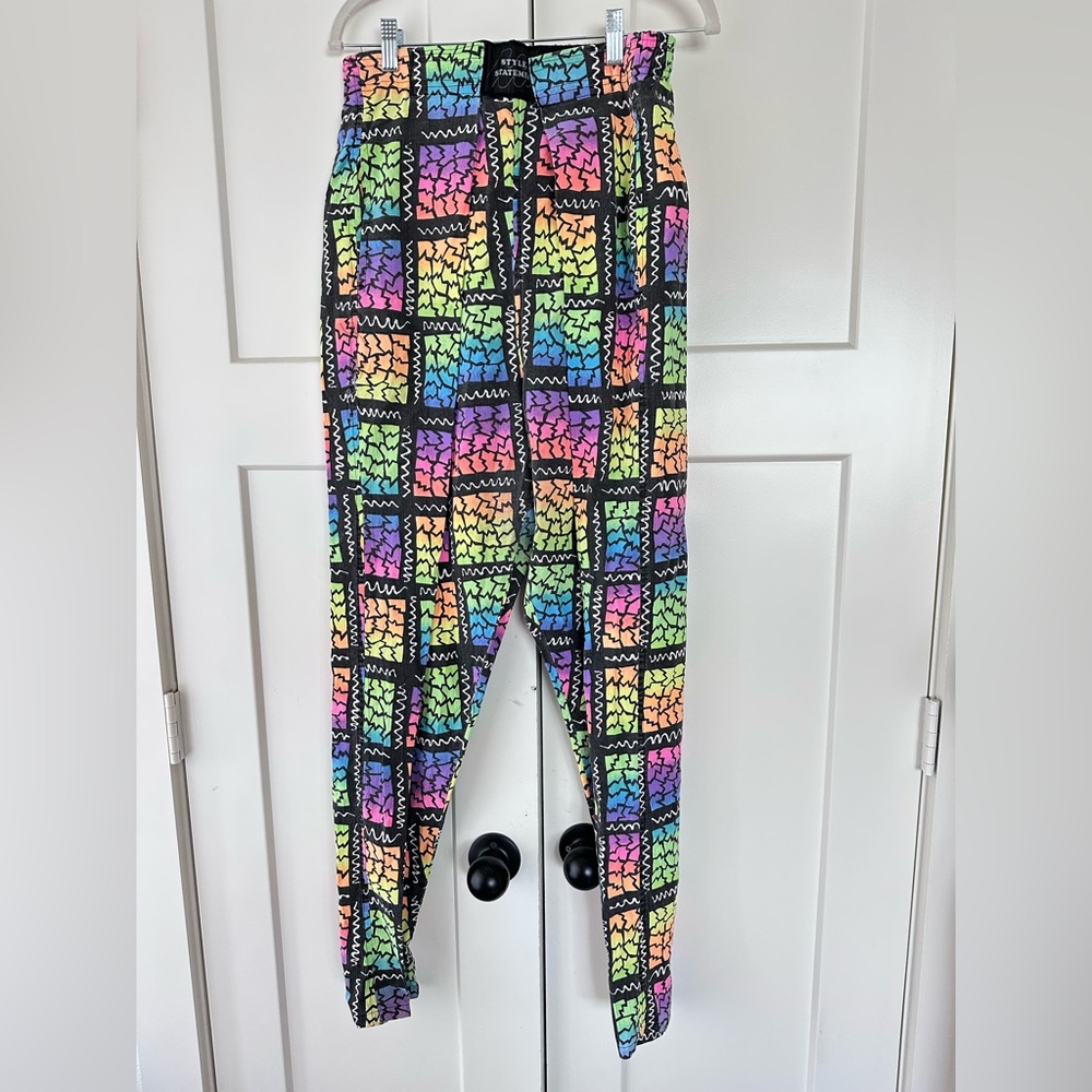 Vintage Multicolor Geometric Sweatpants